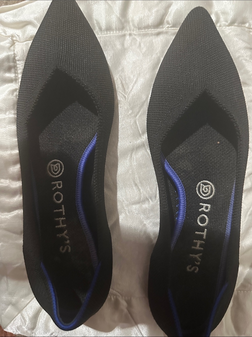 Rothy's Black Pointed Knit Flats